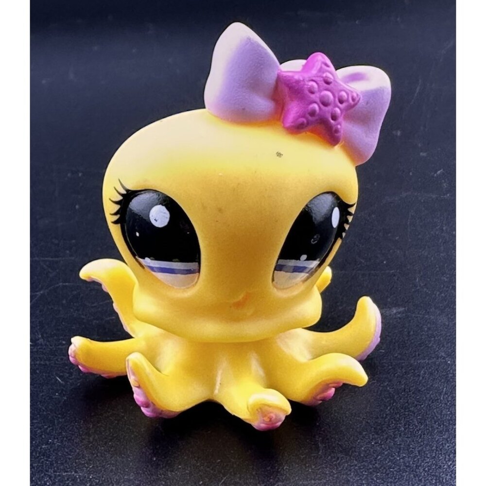 Littlest Pet Shop Yellow Octopus 1146 LPS Authentic Outdoor Adventure Pack G3